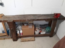 Etabli de menuisier bois massif et son étau 