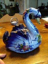  ancien cygne  pique fleur céramique Portugal