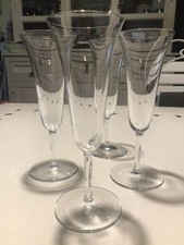 CRISTAL DE ST LOUIS 4 FLÛTES À CHAMPAGNE FORME TULIPE