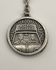 Porte Clé - Auto École - Automobile / Panneau Signalisation / Vintage Garage 60s