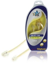 HQ Cable RJ11 / RJ45 - 3m - Male / Male ivoire pour modem routeur etc B0014L2LN8