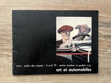 Catalogue Art et Automobiles Bugatti Rolls Affiches Jouets 1979 Paris