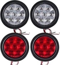 4 " Rond LED Remorque Queue