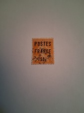  Timbre de France Préoblitéré YT N 35  30 Cts Orange Postes FRANCE 1921