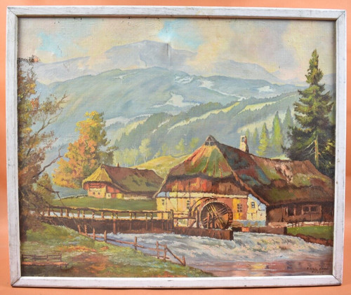 Peinture huile sur toile - peinture, à
