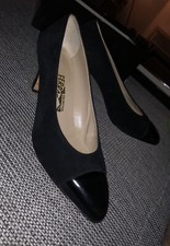 Ferragamo Salvatore Talon Dames N*324 Noir Femme Chaussures Luxe Marque Couture