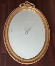 MIROIR. BOIS SCULPTÉ. DORÉ Napoléon III style Louis XVI 51 x 69