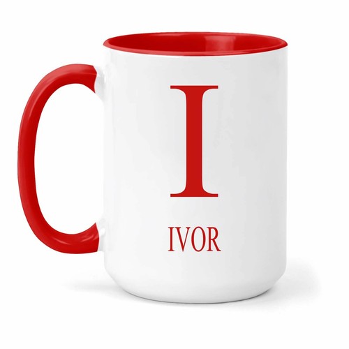 Ivor nom initiales tasse - nom,