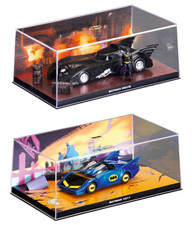 Lot de 2 Batmobile 1/43 Véhicules de Batman Eaglemoss Voiture Miniature LB10