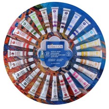Artist&Co Set de Peintures Acrylique 12 ml de 25 Tubes avec Palette Multicolore