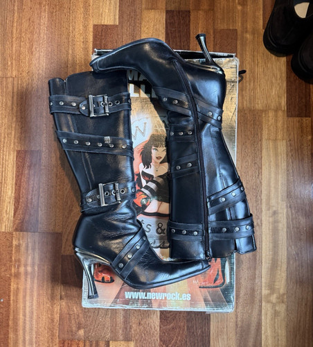 New rock knee high boots - new,