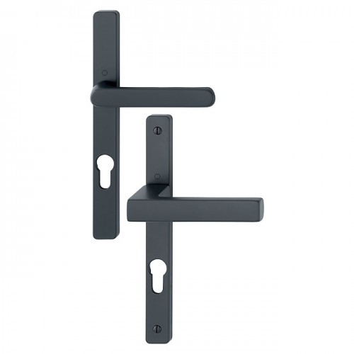 Poignées porte sur plaques - poignées,