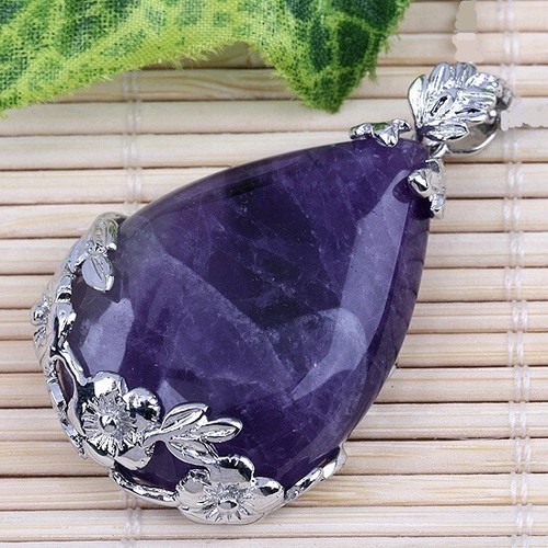 Pendentif améthyste pierre - pendentif,