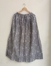 Indien Gris Jupe Floral Coton