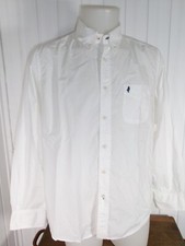 Chemise coton blanc MCS MARLBORO CLASSICS M 40 logo brodé bleu