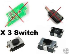 3x Switch bouton pour télécommande clé plip Citroen C1 C2 C3 C4 C5 C6 C8 