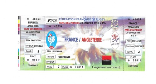 Rare ticket billet rugby - rare,
