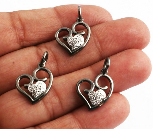Pendentif coeur diamant - pendentif,