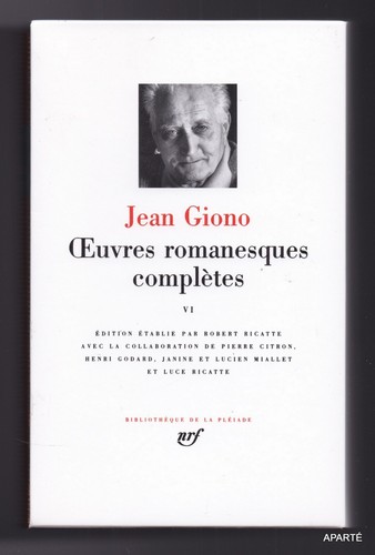 Giono oeuvres romanesques - giono,