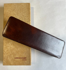 Etui 2 cigares  LONGCHAMP années 1960 en cuir box marron  (10)