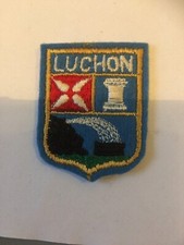 Ancien Ecusson A Broder Luchon Deco Vetement Broderie