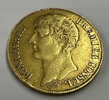BONAPARTE 1ER CONSUL  40 FRANCS OR AN 12 A PARIS 12.90 gr TBE