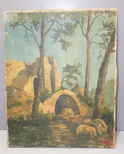 Ancien tableau huile sur - huile,