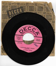 Justin Tubb-Decca 29720 Promo Rockabilly 45 RPM Pepper-Hot Bébé VG