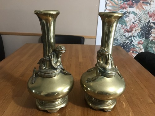 Paire vases anciens en - paire, de