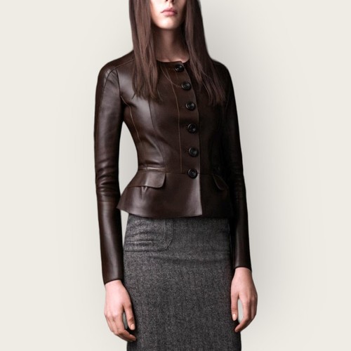 Manteau cuir vintage - cuir,