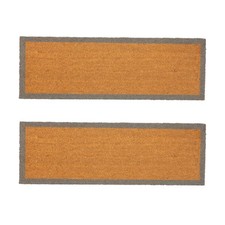 2x Coir Double Porte Tapis