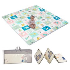 VEVOR Tapis de Jeu Doux pour Bébés Enfants Rampant au Sol Maison 1,8x2 m 2 Côtés