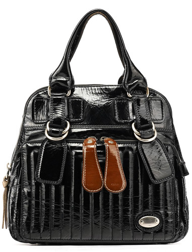 Black patent leather bay - black,