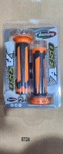 POIGNEES MOTO DOMINO ORANGE/NOIR