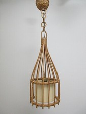 SUSPENSION VINTAGE EN ROTIN /