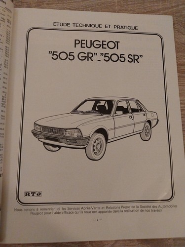 Revue technique peugeot 505 - revue,