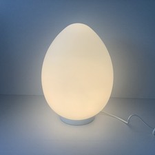 Lampe Œuf De Vianne France Style Fontana Arte Blanc Verre Soufflé Vintage 1970