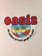 Autocollant Sticker Publicitaire Vintage Boisson Oasis Format Grand Env 15/20cm