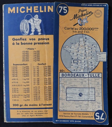 Carte michelin bordeaux - carte, 75