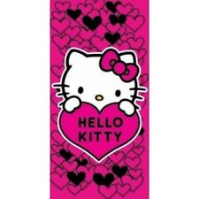 Serviette  bain / drap de plage HELLO KITTY rose foncé - 1 place -