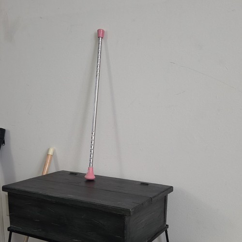 Silver twirl baton with - silver,