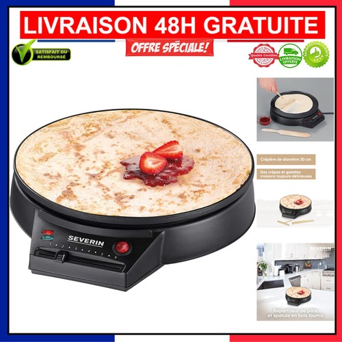 Appareil crêpes noir - crêpes,