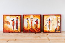 Lot 3 Petits Tableaux Carrés