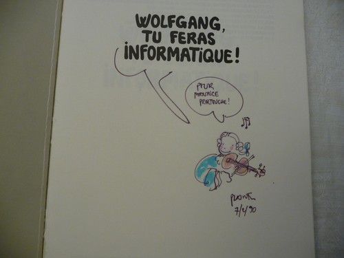 Plantu dédicace dessin ds - +,