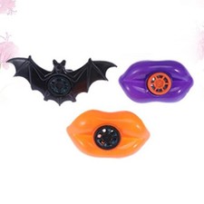 3 pièces Halloween chauve-souris sifflet à lèvres en plastique drôle sifflet