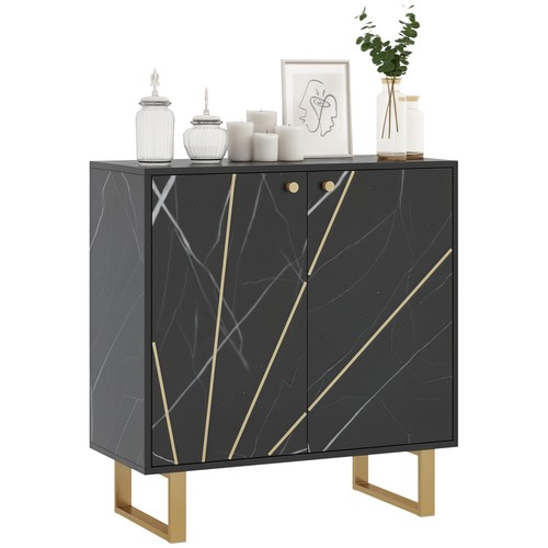 Homcom buffet 76x35x77cm noir - homcom,