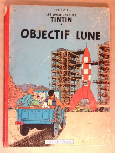Tintin objectif lune - lune, /