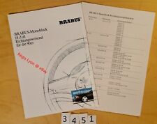 BRABUS MERCEDES MONOBLOCK 18 JANTES Prospectus 4+2 pages Allemand 1990? Tuning