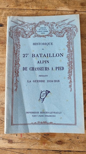 Historique 27e bataillon alpin - 27e,