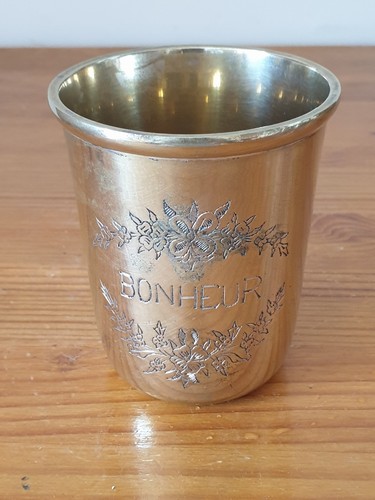 Timbale gravée bonheur - timbale, en